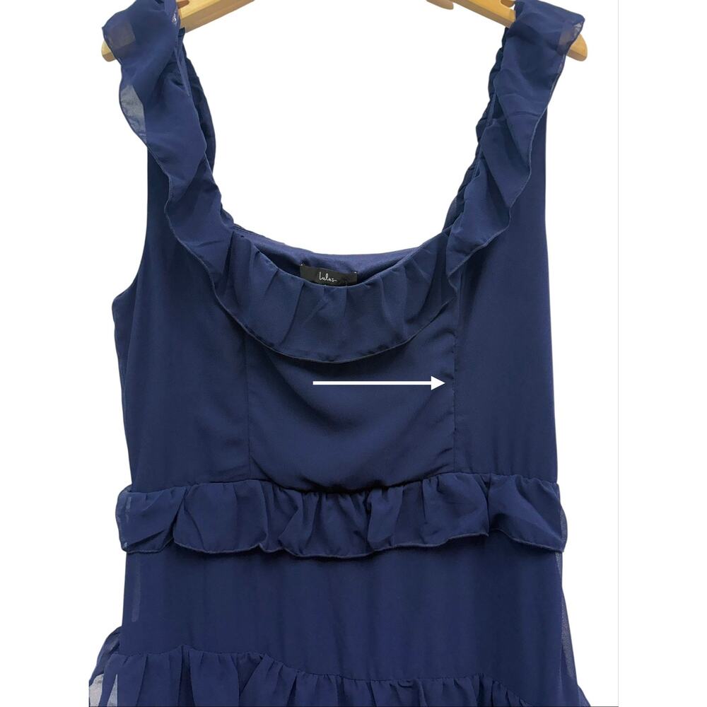 Lulu's Navy Ruffled Maxi Dress - Picture 5 of 5